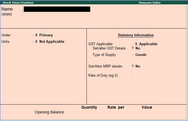 Setting Nil-Rated & Exempted items and Goods in Tally.ERP9